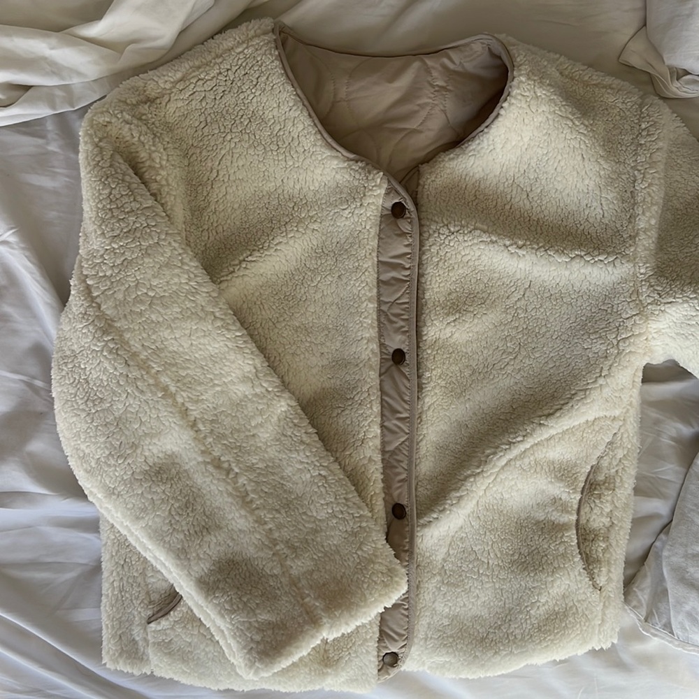 Reversible Quilted Sherpa Jacket